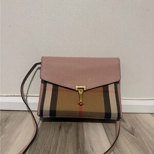 Burberry Pink and Tan Crossbody Bag